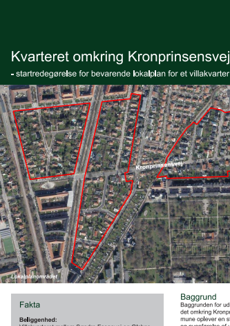 Redegørelse for kvarteret omkring Kronprinsensvej
